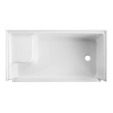 Grenada 60-Inch x 32-Inch Anti-Skid Acrylic Shower Base with Integral Seat, Right Hand Drain